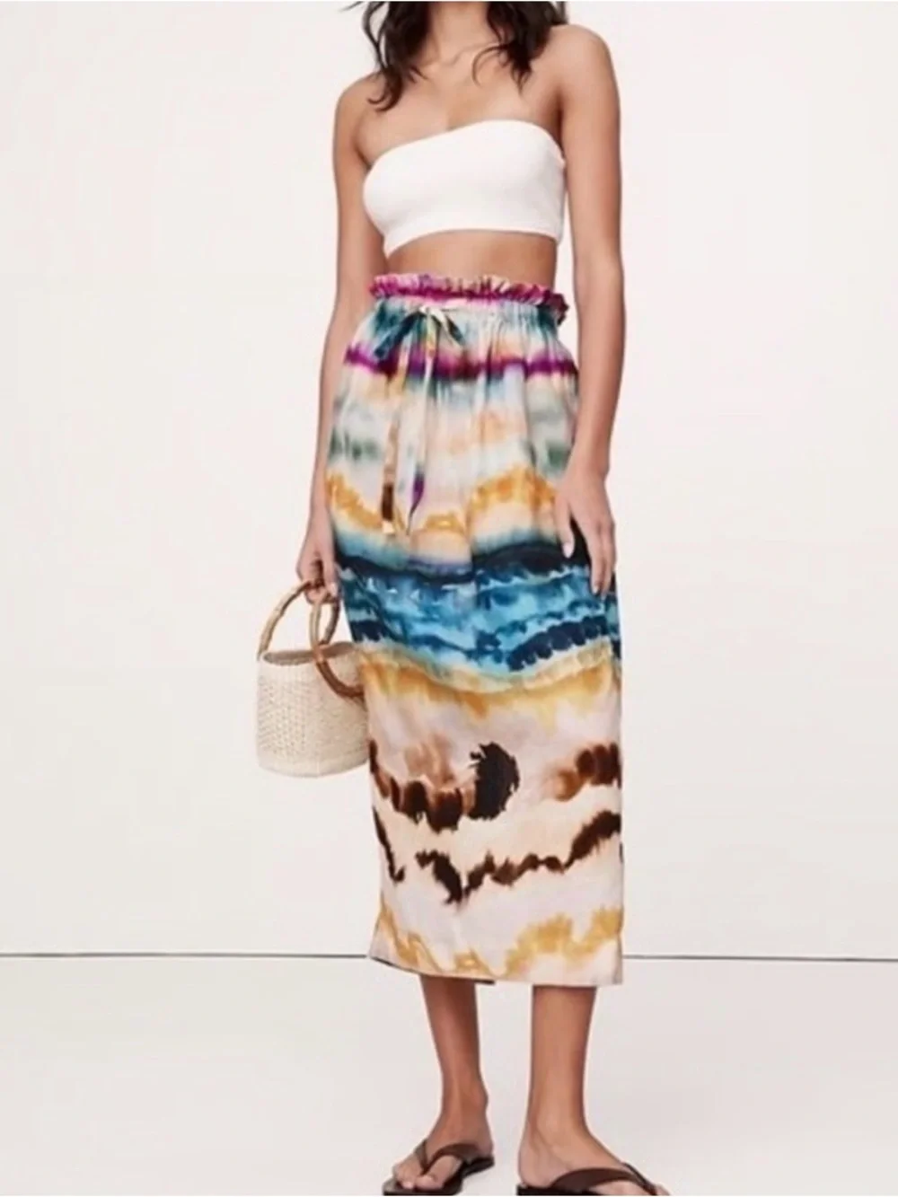 Banana Republic Factory linen midi skirt - Picture 2 of 2